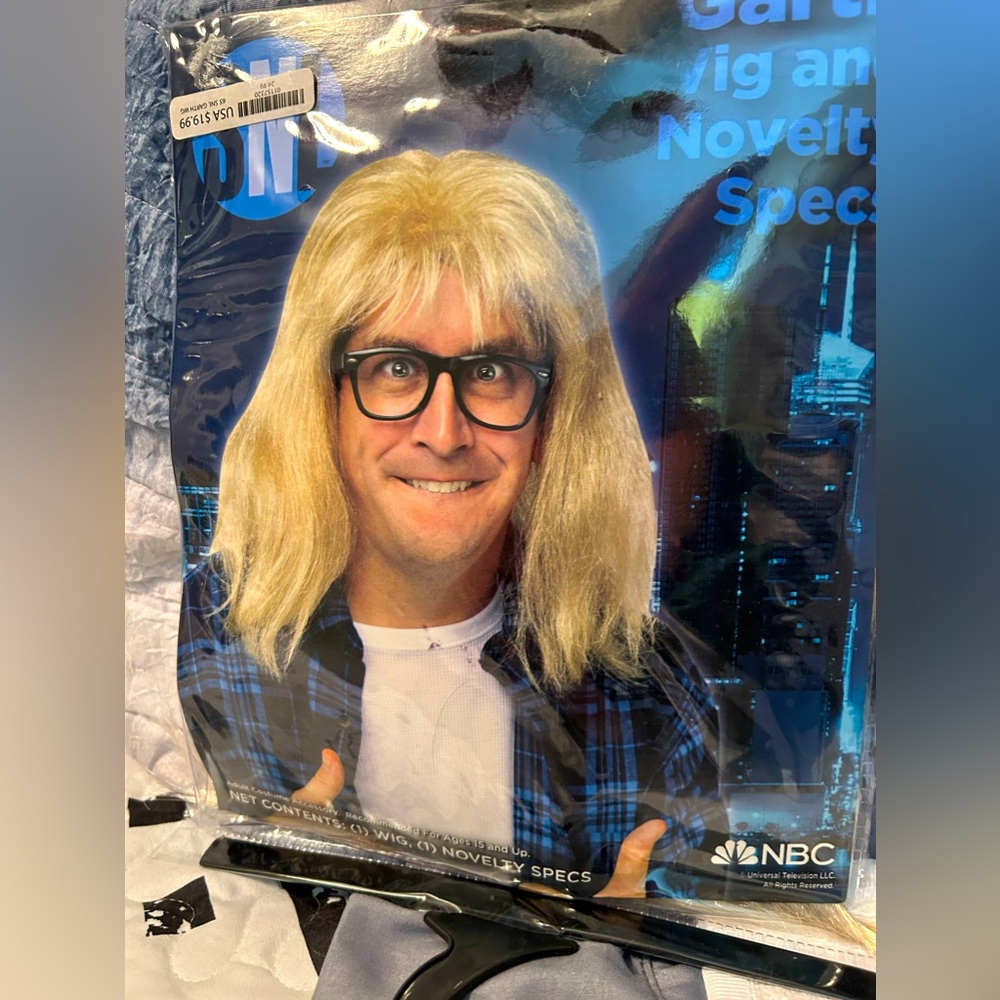 Garth (Wayne’s World) wig and glasses- costume